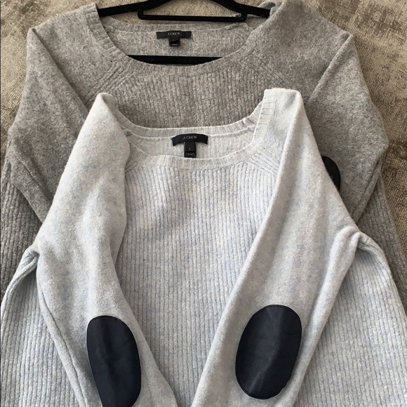J. Crew Wool Sweater with Patches x 2 - Picture 1 of 7